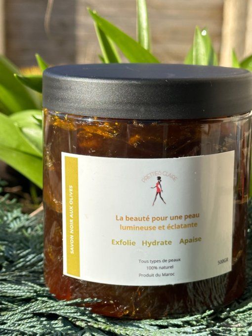 SAVON NOIR MAROCAIN AUX OLIVES  500 Gr