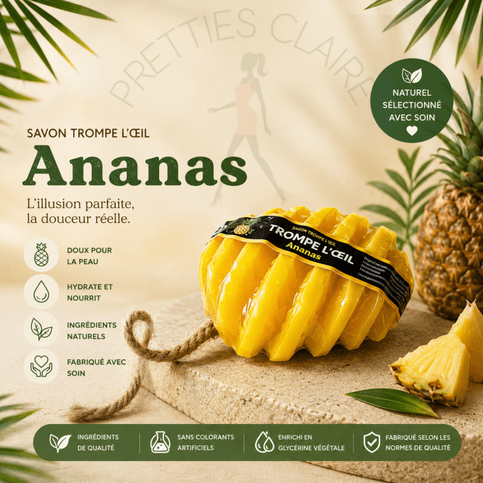 SAVON TROMPE L’ŒIL ANANAS   120GR