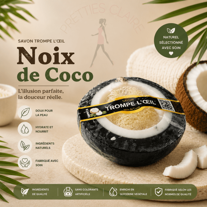 SAVON TROMPE L’ŒIL NOIX DE COCO