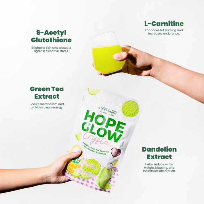 HOPE GLOW CRYSTAL HONEYDEW GREEN TEA